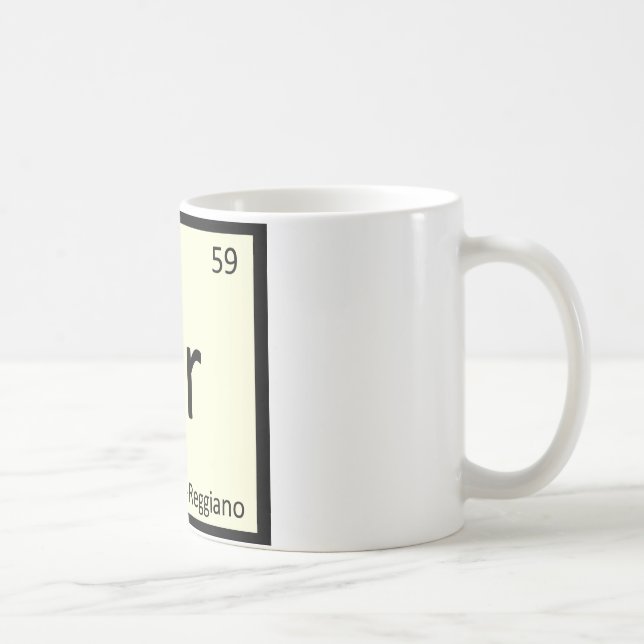 Mug Symbole de chimie du fromage Parmigiano-Reggiano (Droite)