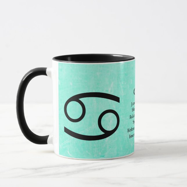 Mug Symbole de crabe du cancer Horoscope violet Café M (Gauche)