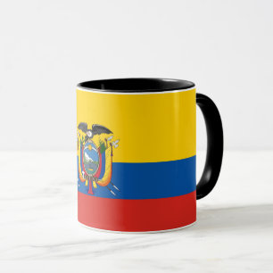 Mug Symbole de drapeau de pays de l'Equateur longtemps