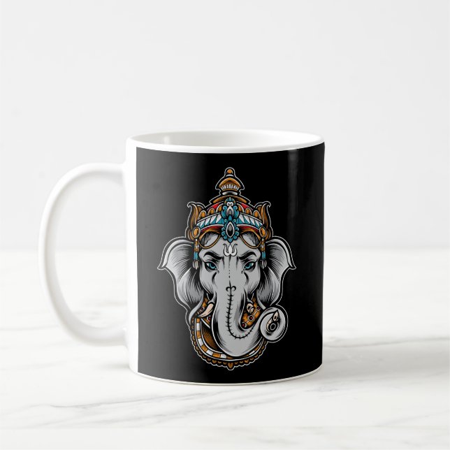 Mug Symbole de Ganesh Yoga Hommes hindous méditation C (Gauche)
