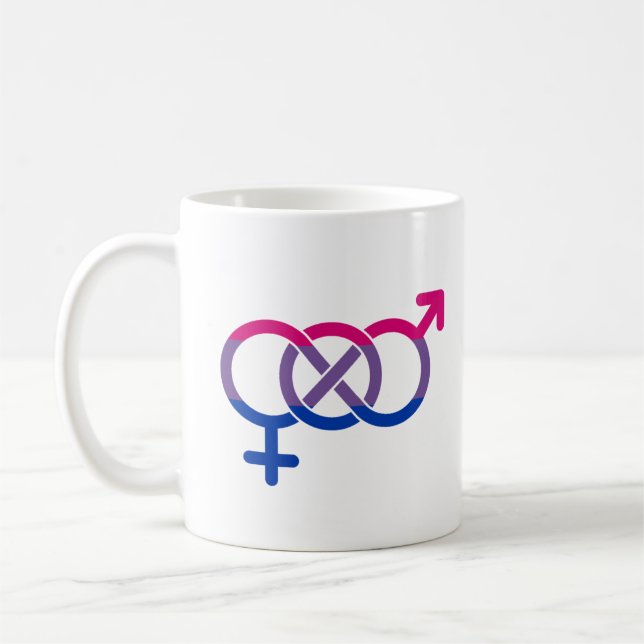 Mug Symbole de genre bisexuel (Gauche)
