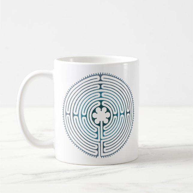 Mug Symbole de géométrie sacrée - Chartres Labyrinthe  (Gauche)