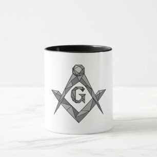 Mug symbole de la franc-maçonnerie origami