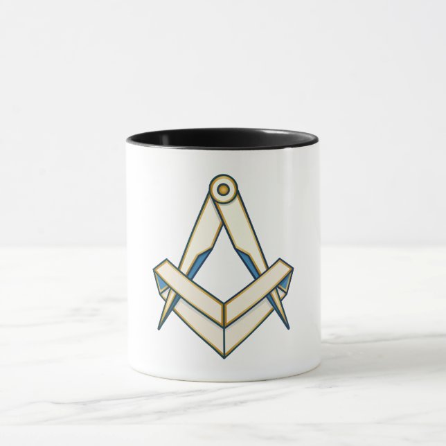 Mug symbole de la franc-maçonnerie origami (Centre)