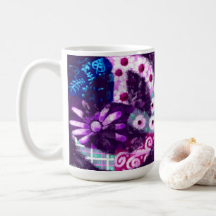 Mug SYMBOLE DE LA PAIX Abstraite Hippie Art violet ble