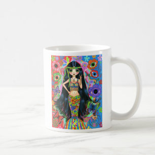 Mug SYMBOLE DE LA PAIX DE FEMME D'Hippie Psychédélique