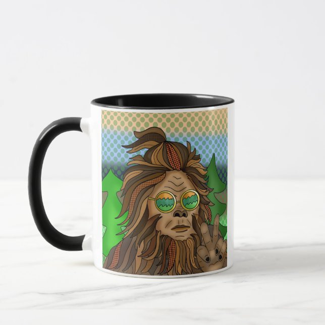 Mug SYMBOLE DE LA PAIX Sasqautch | Squatcher certifié (Gauche)