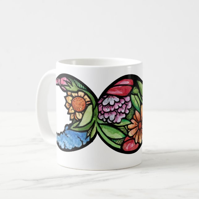 Mug Symbole de la Triple Lune Fleurir (Devant gauche)