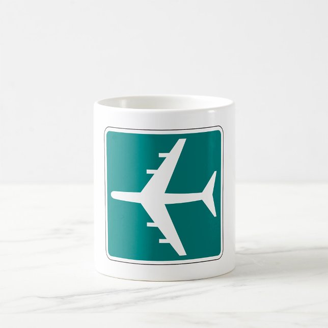 Mug Symbole de l'aéroport Icône Voyage de l'avion (Créateur téléchargé)