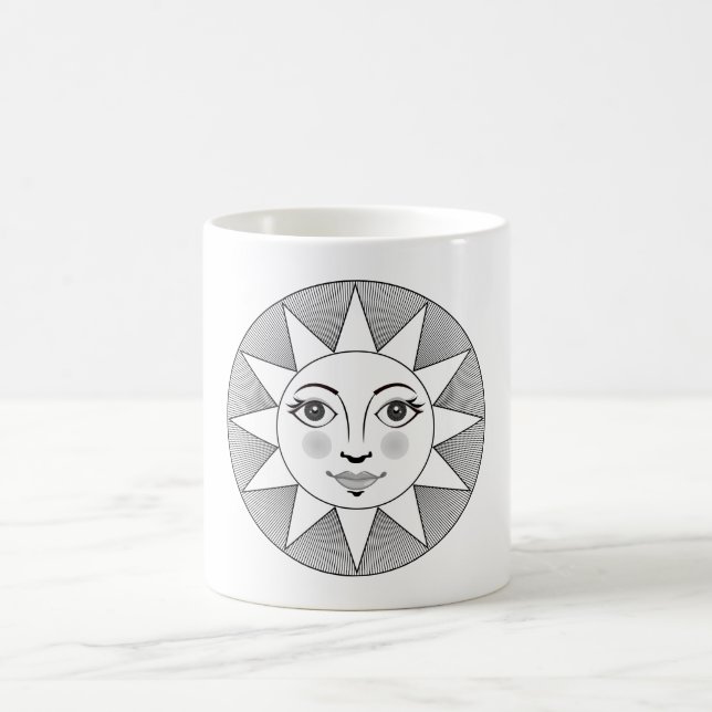 Mug Symbole de l'astronome noir et blanc (Centre)