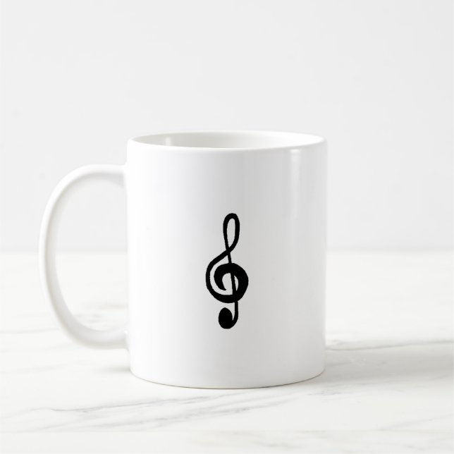 Mug Symbole de musique Treble Clef simple musique (Gauche)
