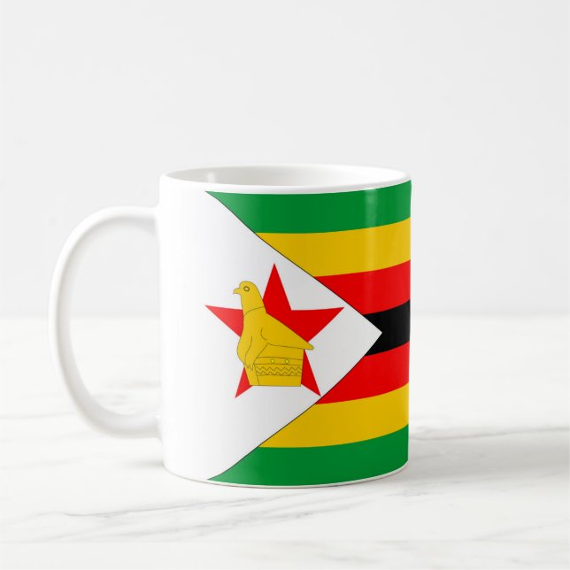 Mug symbole de nation de drapeau de pays du Zimbabwe (Gauche)