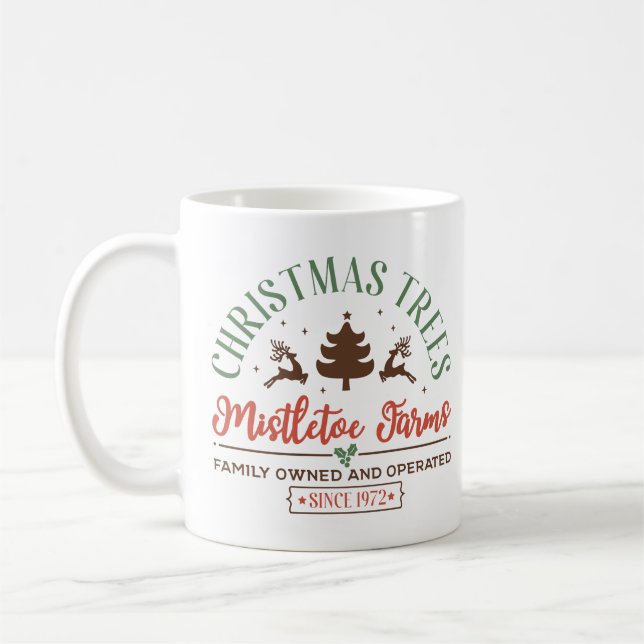 Mug Symbole de Noël Vintage (Gauche)