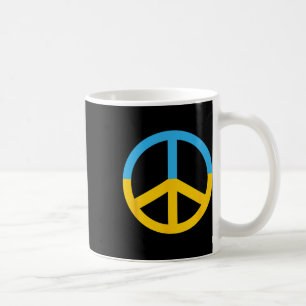 Mug Symbole de paix avec les couleurs du drapeau ukrai