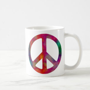Mug Symbole de paix de colorant de cravate