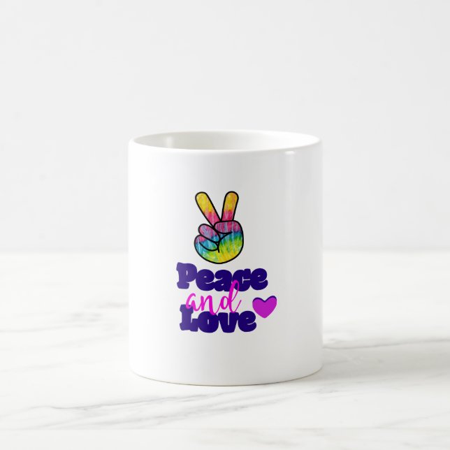Mug Symbole de paix et d'amour Arc-en-ciel (Centre)