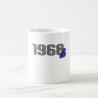 Mug SYMBOLE DE PAIX FLEURIE 1968 Hippie violet