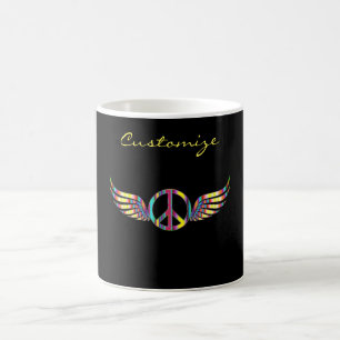 Mug Symbole de paix hippie ailé Thunder_Cove