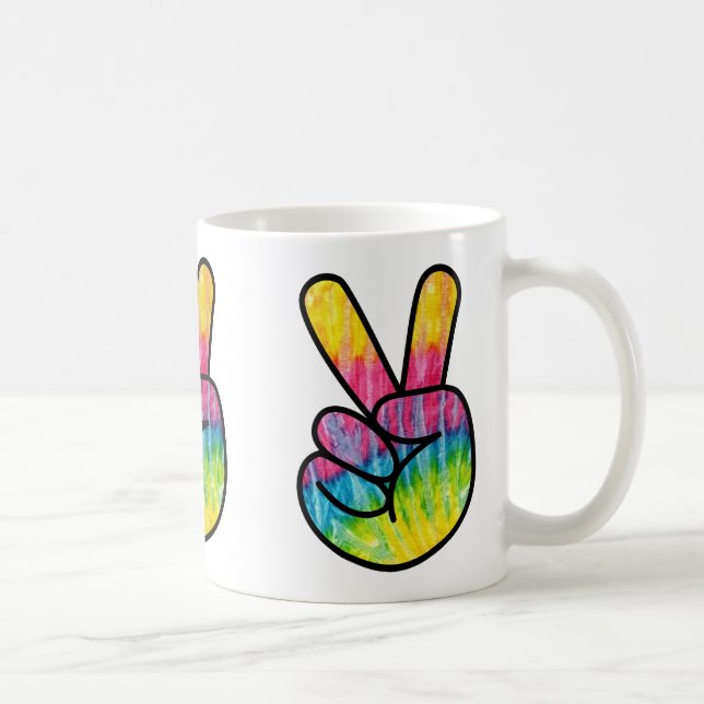 Mug Symbole de paix hippie des années 60 (Droite)