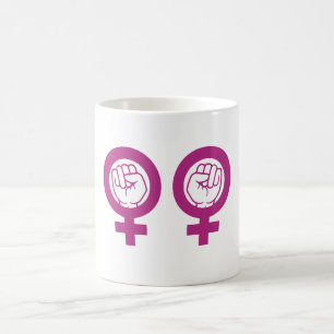 Mug Symbole de poings levés féministes Empowerment des