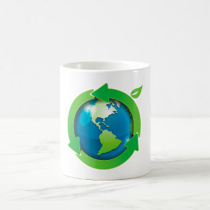 Mug Symbole de recyclage Terre Écologique