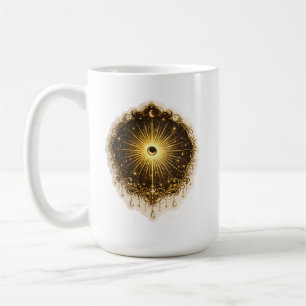 Mug Symbole de Soleil Lune Céleste Équilibre Cosmique 