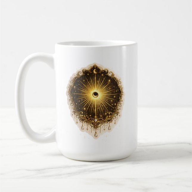 Mug Symbole de Soleil Lune Céleste Équilibre Cosmique  (Gauche)
