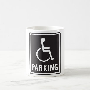 Mug Symbole de stationnement en fauteuil roulant