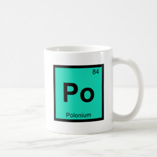Mug Symbole de tableau périodique de la chimie du pol