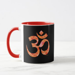 Mug Symbole de teint orange Om Symbole spirituel