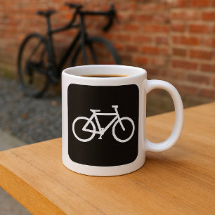 Mug Symbole de vélo noir et blanc