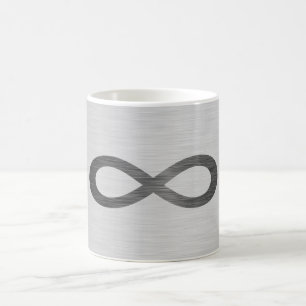 Mug Symbole d'infini sur la texture métallique de Faux