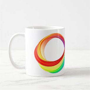 Mug Symbole d'infinité arc-en-ciel stratifié