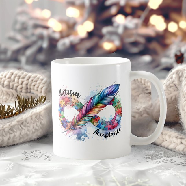 Mug Symbole d'infinité de la sensibilisation sur l'aut (Créateur téléchargé)