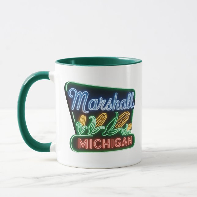 Mug Symbole du maréchal du Michigan Neon Corn (Gauche)
