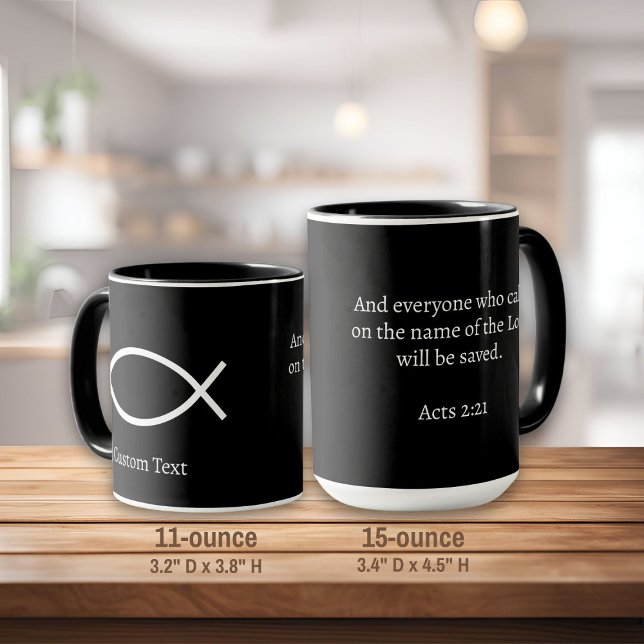 Mug Symbole du poisson de Jésus (Créateur téléchargé)