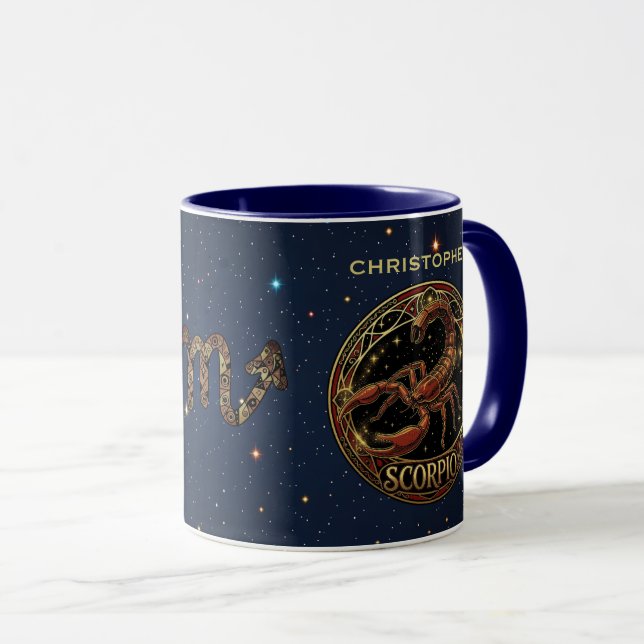 Mug Symbole du zodiaque Scorpion (Devant droit)