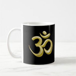 Mug Symbole élégant Om Sanskrit sur Noir