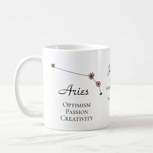Mug SYMBOLE Étoile Zodiaque Aries Constellation de la  (Gauche)