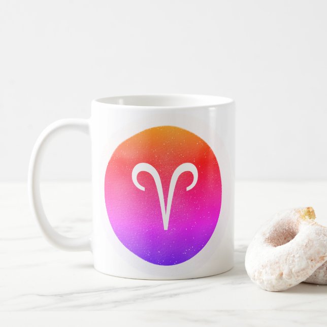 Mug SYMBOLE Étoile Zodiaque Aries Moderne (Avec donut)