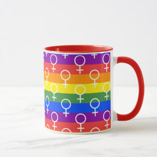 Mug Symbole féminin Motif arc-en-ciel