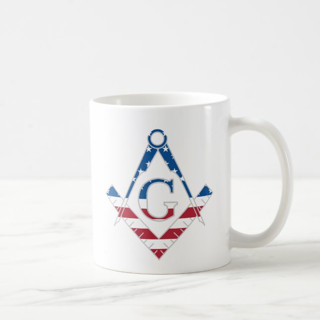 Mug Symbole Freemasonic des États-Unis (Droite)