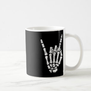 Mug Symbole Halloween Rock Hand Sign Skeleton Rock N R