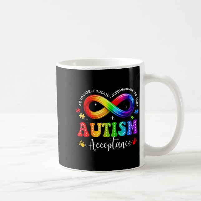 Mug symbole infini de sensibilisation et d'acceptation (Droite)