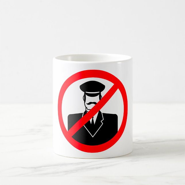 Mug Symbole interdit de chauffeur Avertissement drôle (Créateur téléchargé)