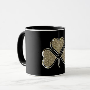 Mug Symbole irlandais Golden Shamrock Clover Ireland