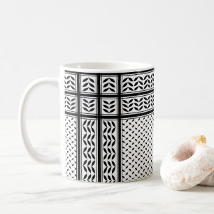 Mug Symbole Keffiyeh de la Palestine Motif de résistan
