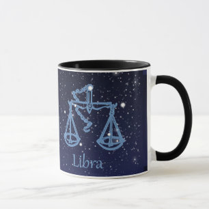 Mug Symbole Libra Constellation et Zodiac avec étoiles