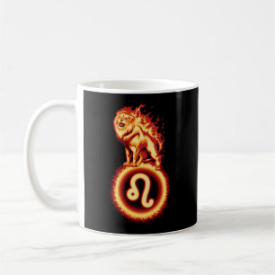 Mug Symbole Lion d'incendie - signe Léon Zodiaque