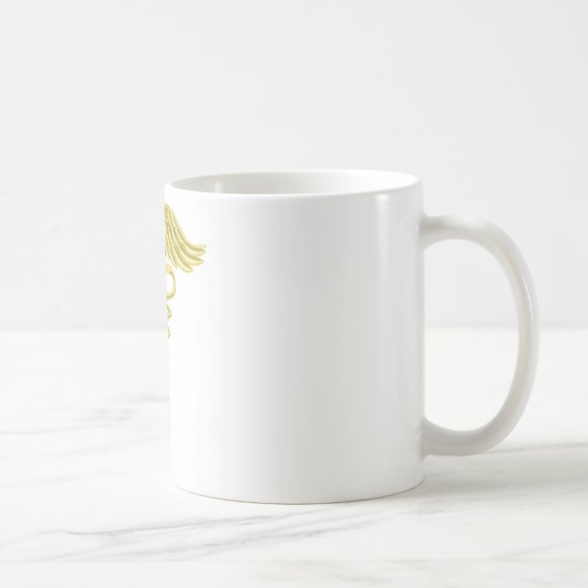 Mug Symbole médical d'or de caducée (Droite)